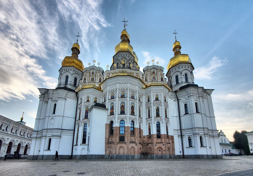 Urkainian Frozen Magnet Ceramic Collage of Kyiv 3 D Yellow & Blue๐๐