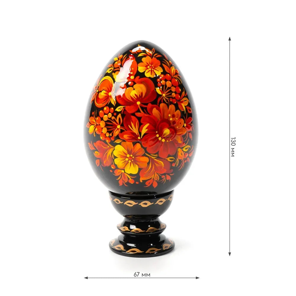 Petrykivka Wooden Easter Egg