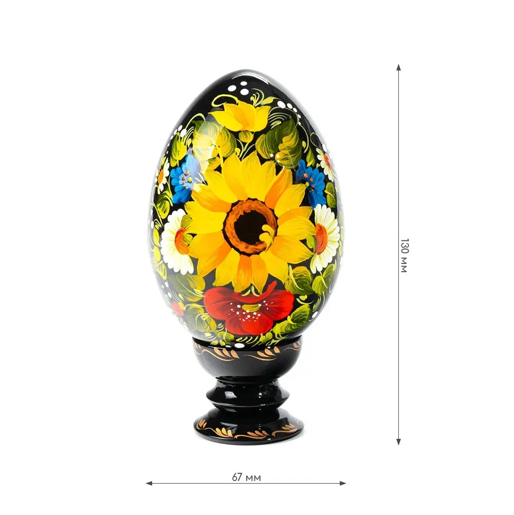 Petrykivka Wooden Easter Egg