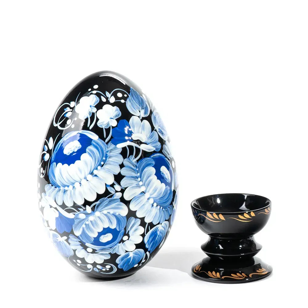 Petrykivka Wooden Easter Egg
