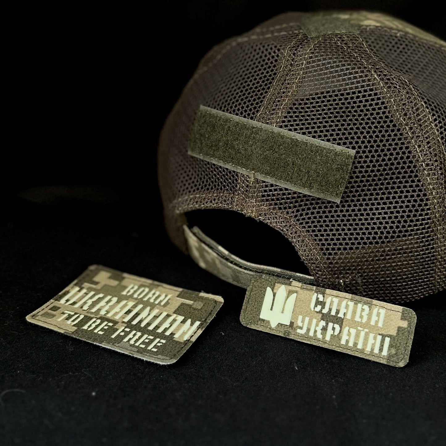 Ukrainian Army Cap MM 14 (Pixel) 2 x Moral Patches of Ukraine 56-58 size