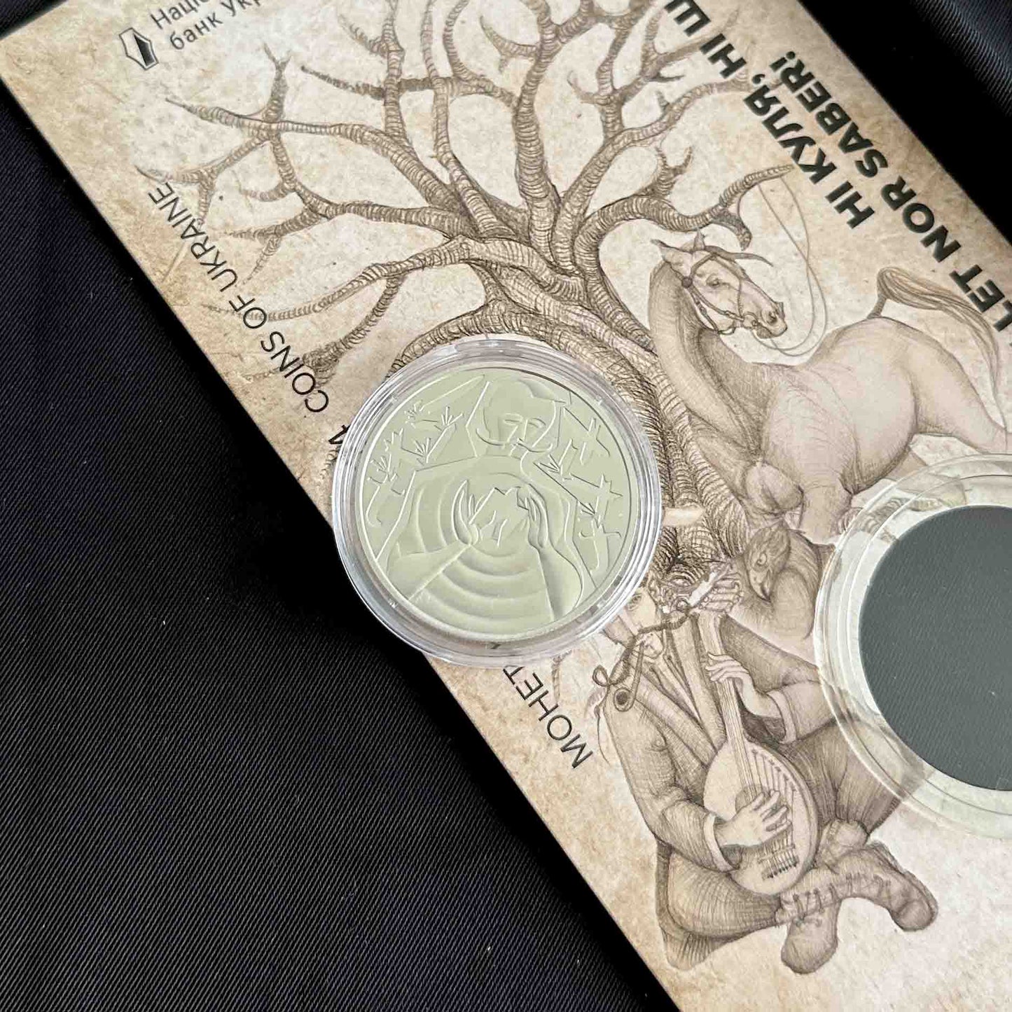 Ukrainian Coin 5 Hryven 2024 "Neither Bullet Nor Saber!" Booklet