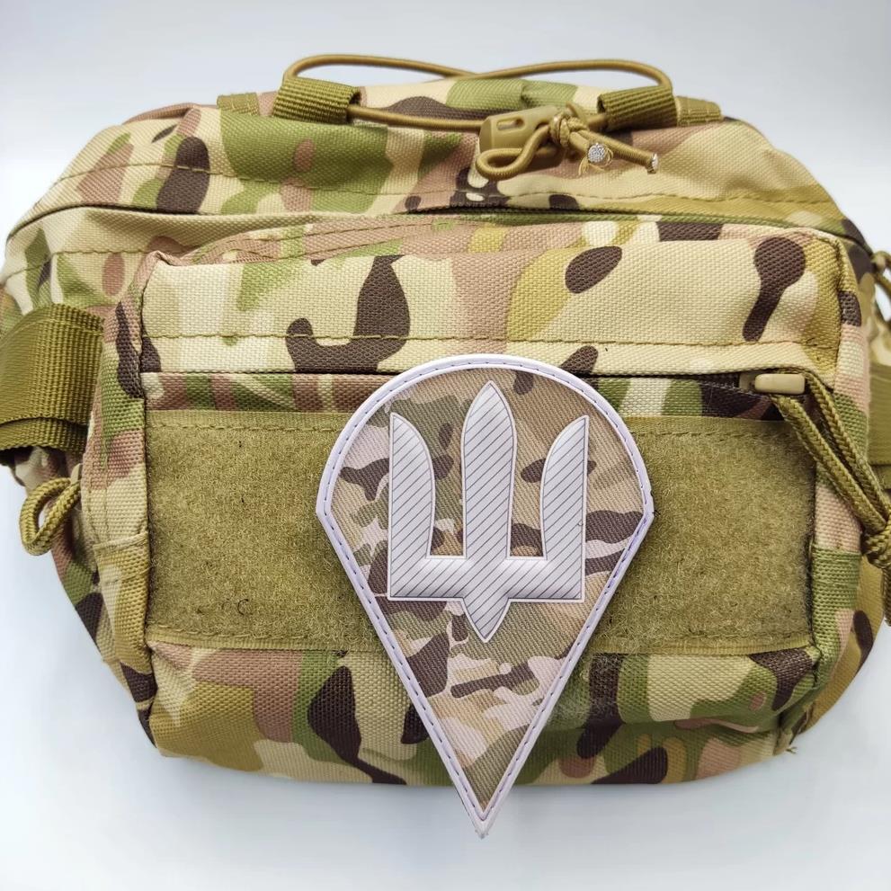 Ukrainian Morale Patch Airborne Assault Troops Tactical Badge Hook PVC 3D