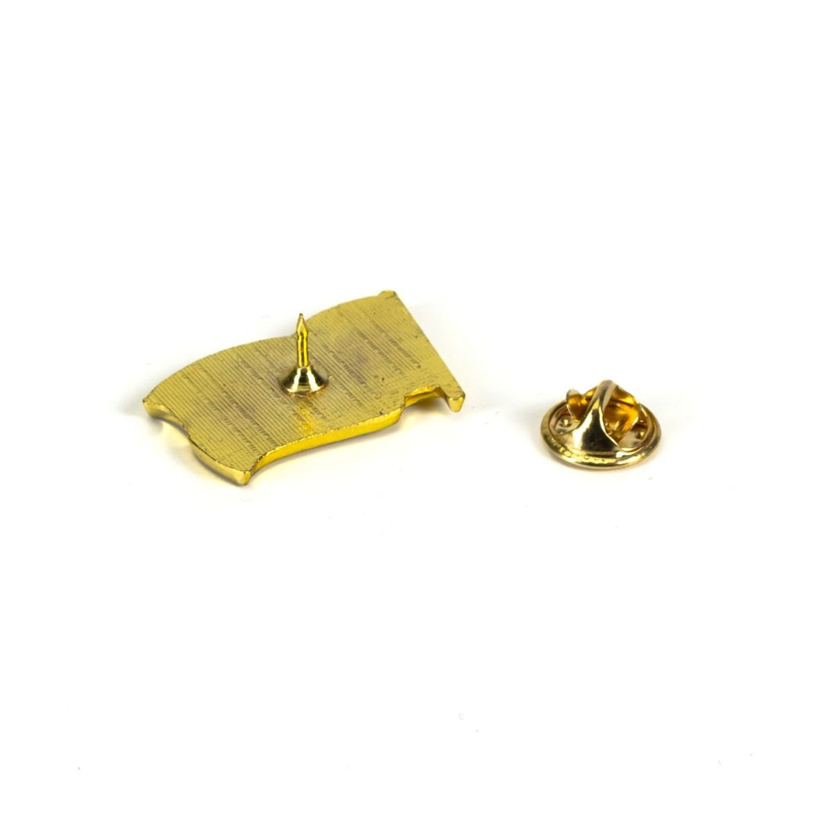 Ukrainian Flag Pin "Trident and Flag" Metal Badge Button Pin