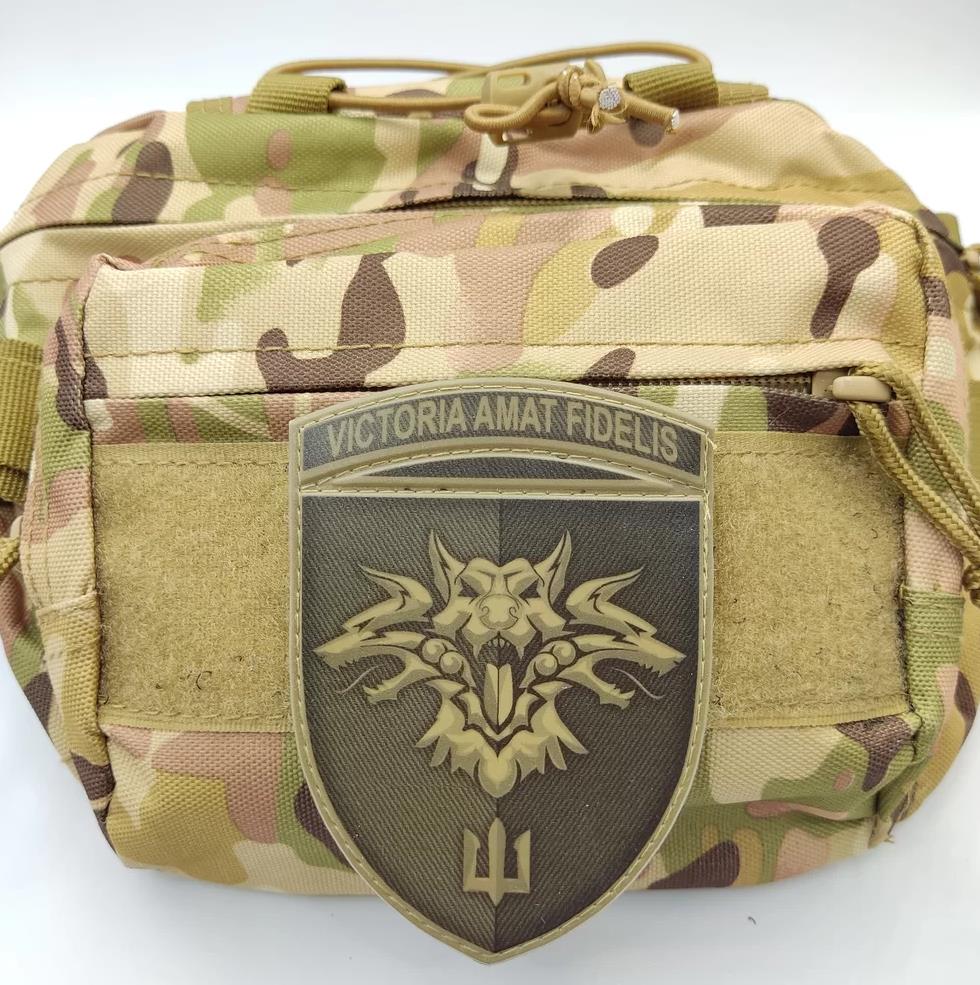 Ukrainian Morale Patch 38th Separate Brigade Marines Tactical Badge Hook PVC
