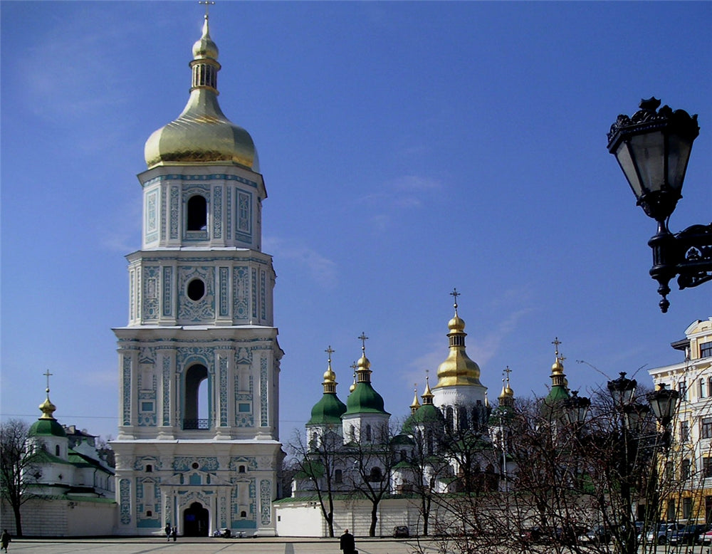 Urkainian Frozen Magnet Ceramic Collage of Kyiv 3 D Yellow & Blue๐๐