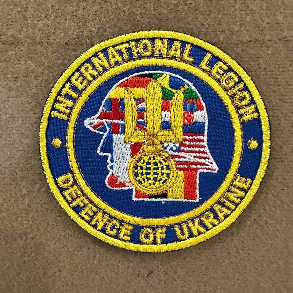 Ukrainian Morale Patch International Legion of Ukraine Tactical Badge Hook