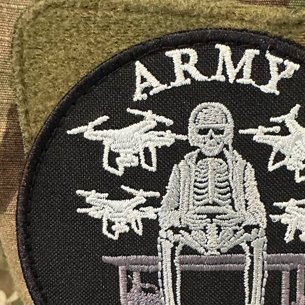 Ukrainische Armee Aufnäher Drohnenbediener "Armee Drohne" Taktisches Abzeichen Klett