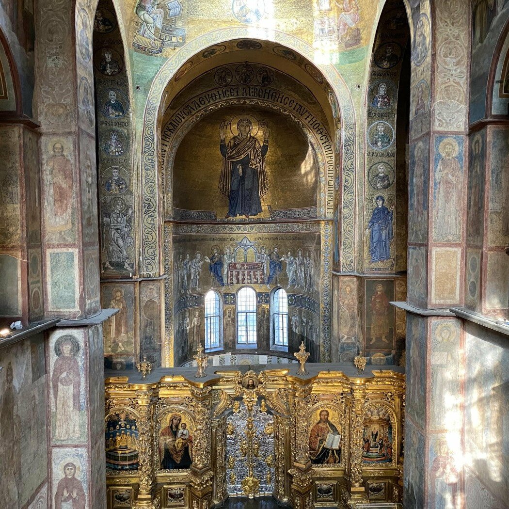 Ukrainian Icon: Mother of God Oranta, Holy Sophia Kyiv (6.3x4 in Wood Reproduction)