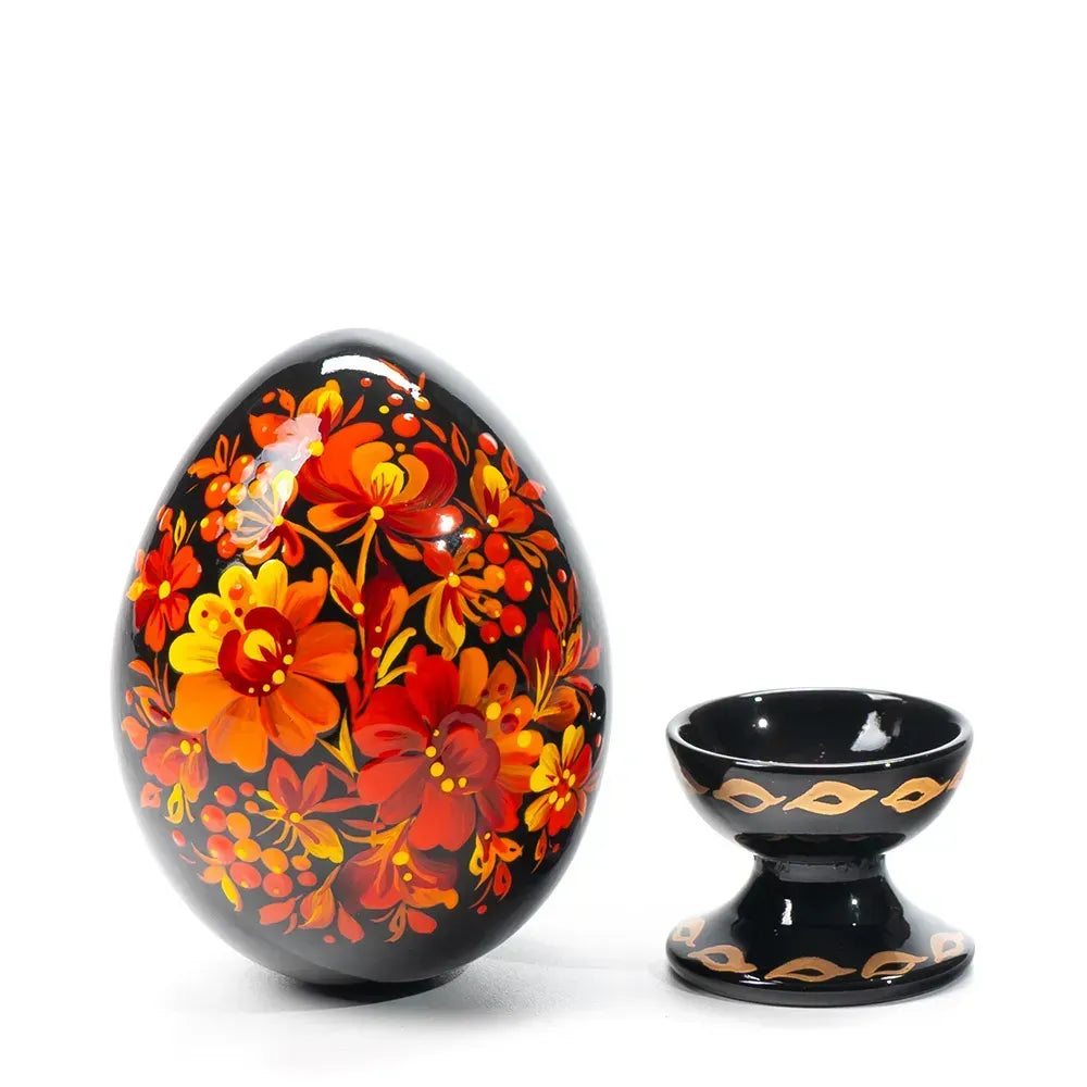 Petrykivka Wooden Easter Egg