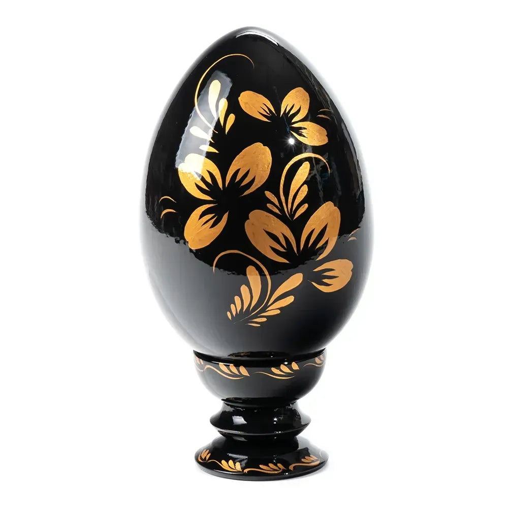 Petrykivka Wooden Easter Egg 