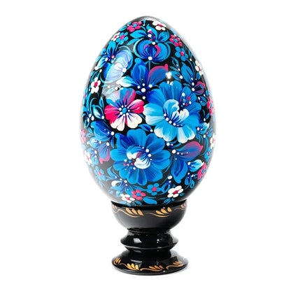 Petrykivka Wooden Easter Egg
