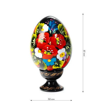 Petrykivka Wooden Easter Egg 