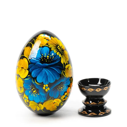 Petrykivka Wooden Easter Egg