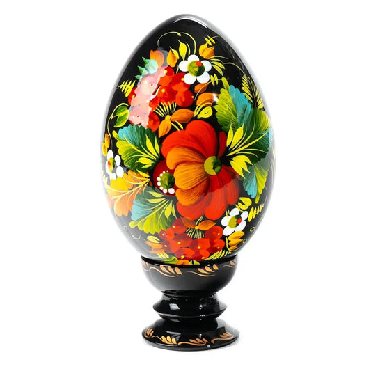 Petrykivka Wooden Easter Egg