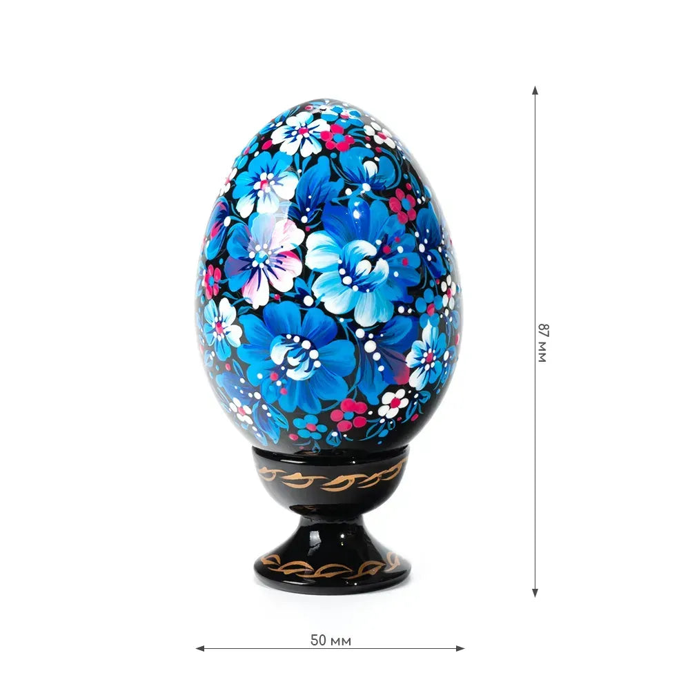 Petrykivka Wooden Easter Egg