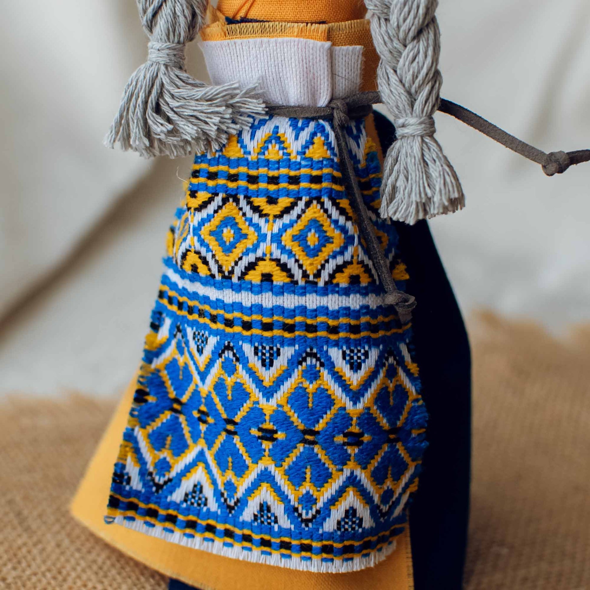 Ukrainian Authors Motanka «Yellow-Blue»‎ Traditional Amulet Handmade Doll