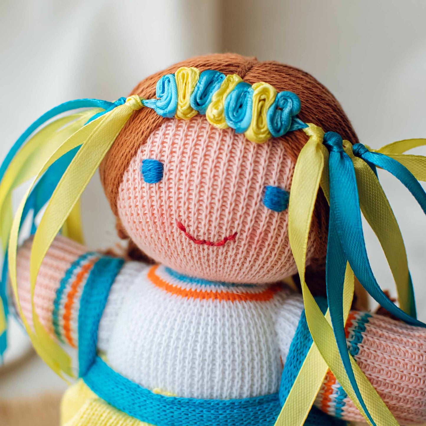 Ukrainian Doll "Ukranian Girl" Yellow and Blue Color