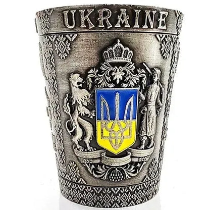 Ukrainische Metallglocke Kosak und Emblem der ukrainischen Streitkräfte