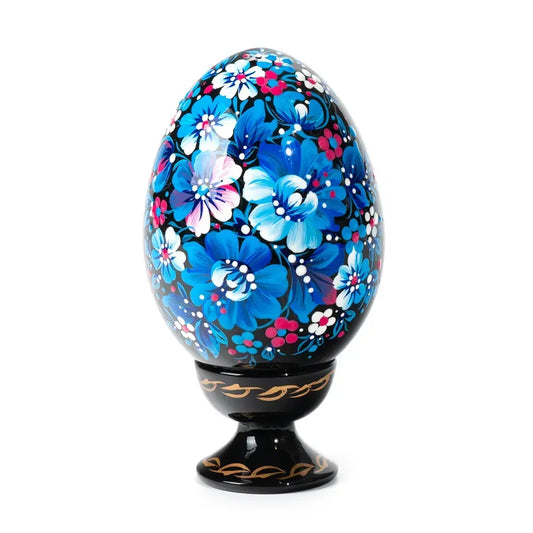Petrykivka Wooden Easter Egg