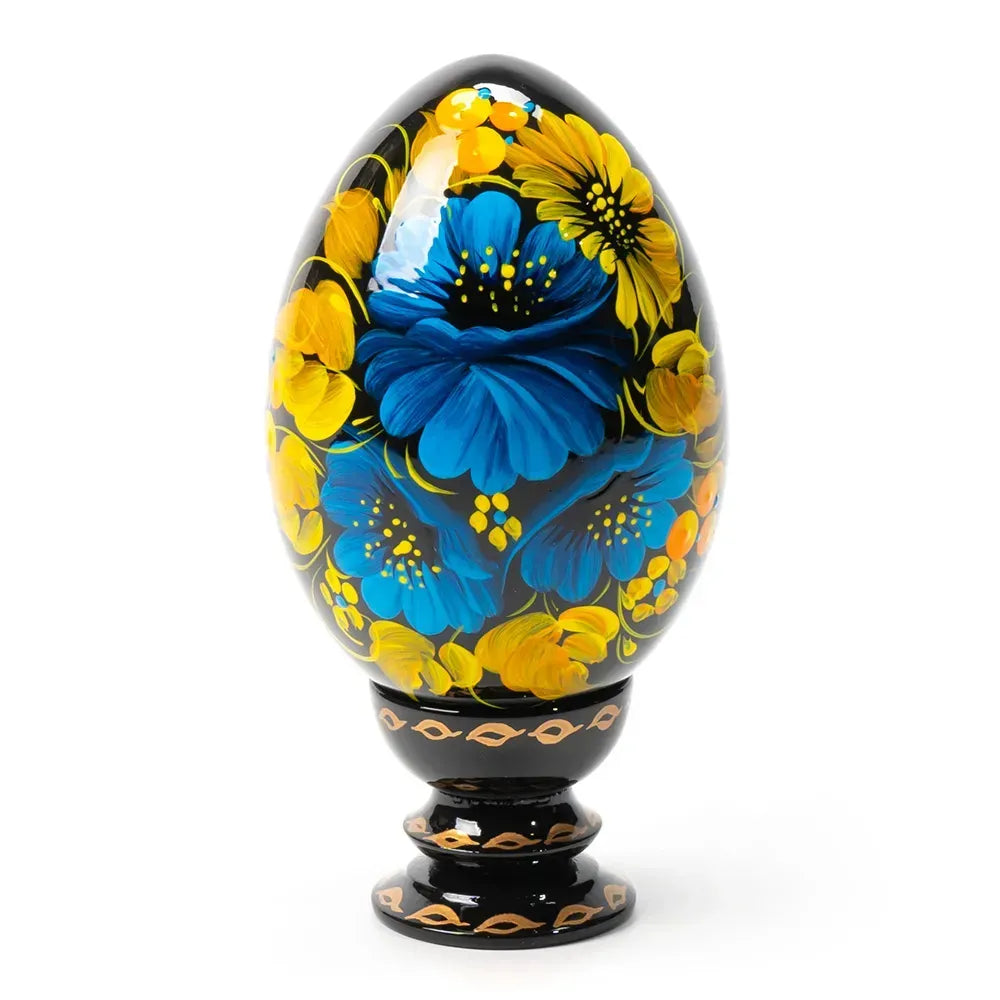 Petrykivka Wooden Easter Egg