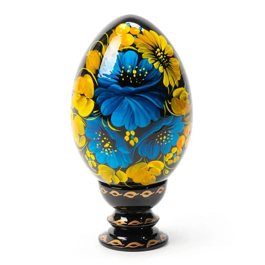 Petrykivka Wooden Easter Egg
