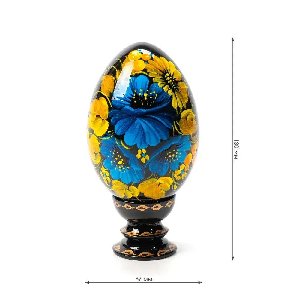 Petrykivka Wooden Easter Egg