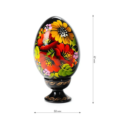 Petrykivka Wooden Easter Egg