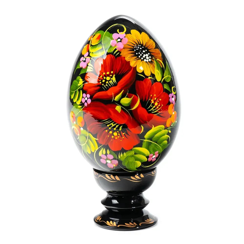 Petrykivka Wooden Easter Egg
