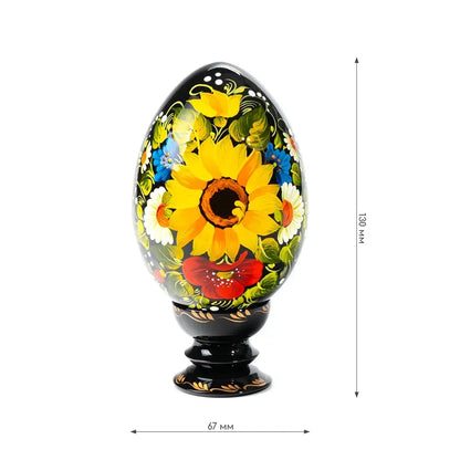 Petrykivka Wooden Easter Egg