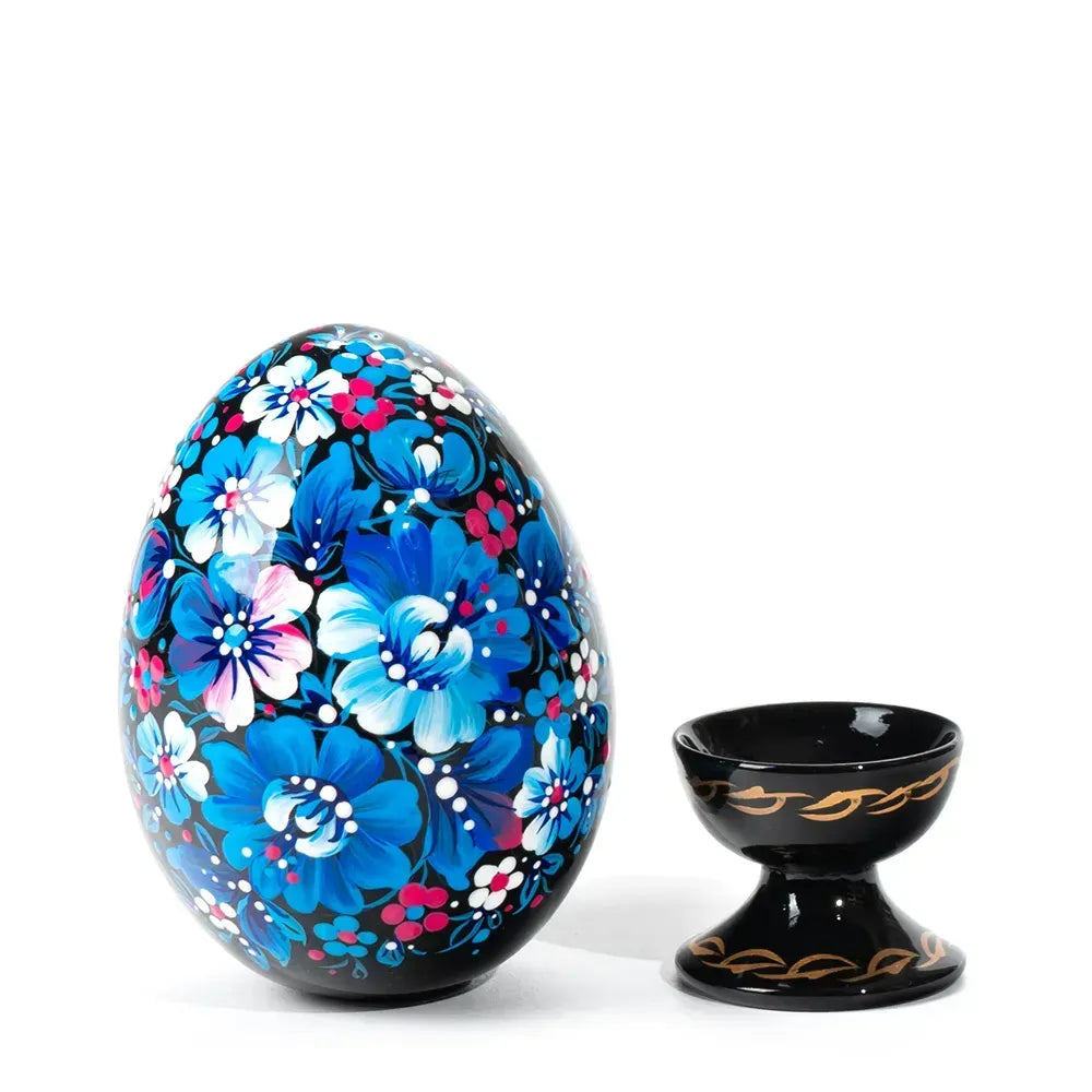 Petrykivka Wooden Easter Egg