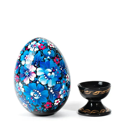 Petrykivka Wooden Easter Egg