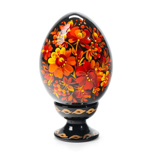 Petrykivka Wooden Easter Egg