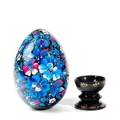 Petrykivka Wooden Easter Egg