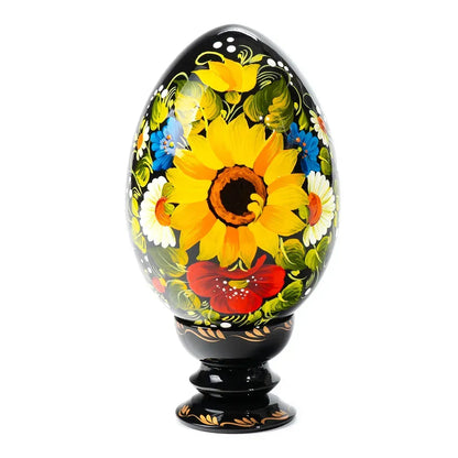 Petrykivka Wooden Easter Egg