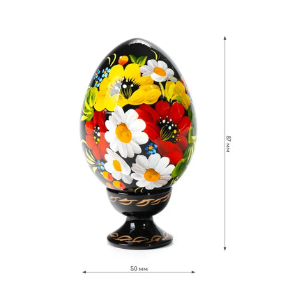 Petrykivka Wooden Easter Egg