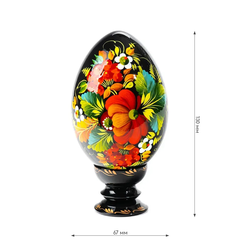 Petrykivka Wooden Easter Egg