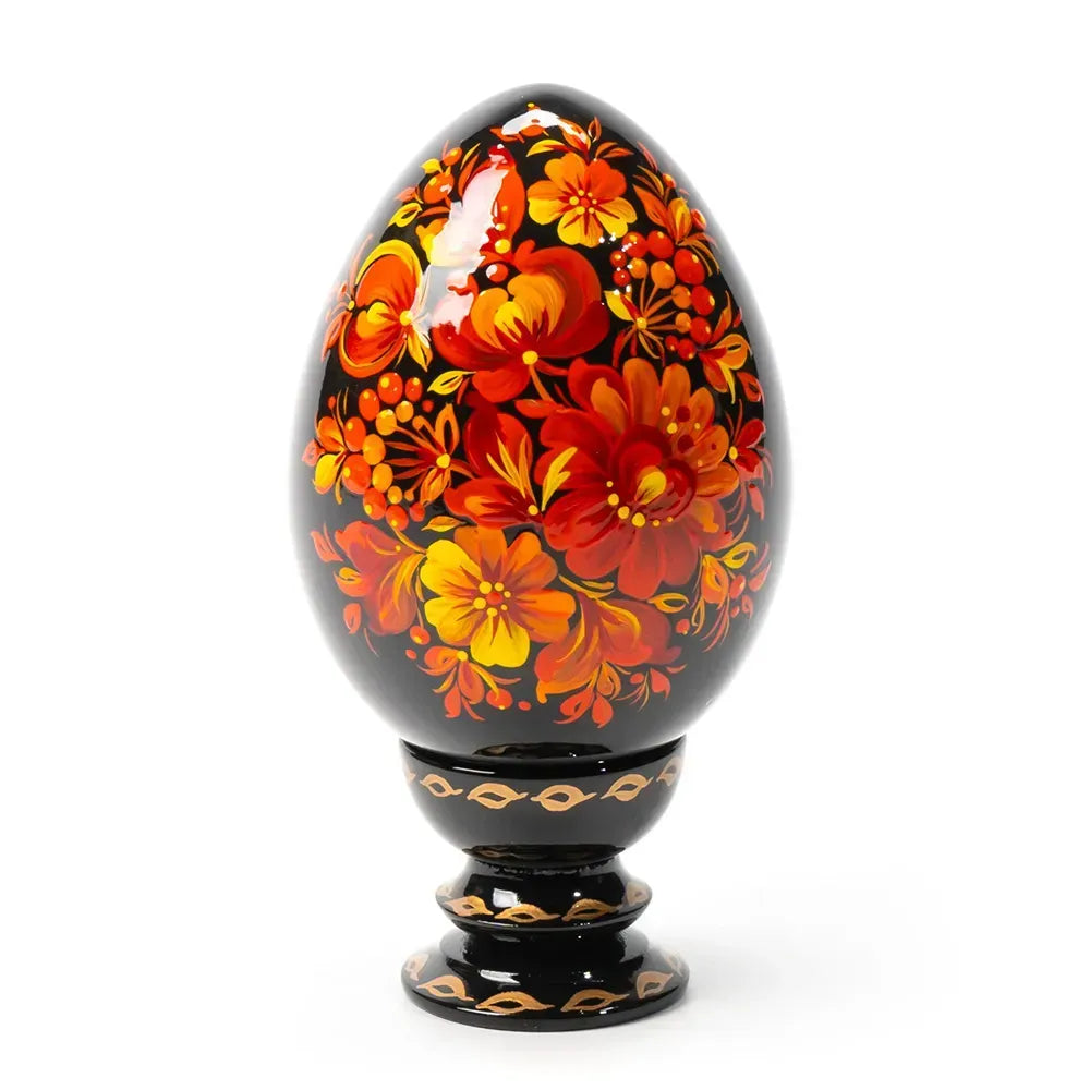 Petrykivka Wooden Easter Egg