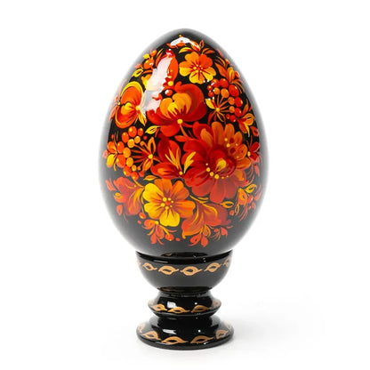 Petrykivka Wooden Easter Egg