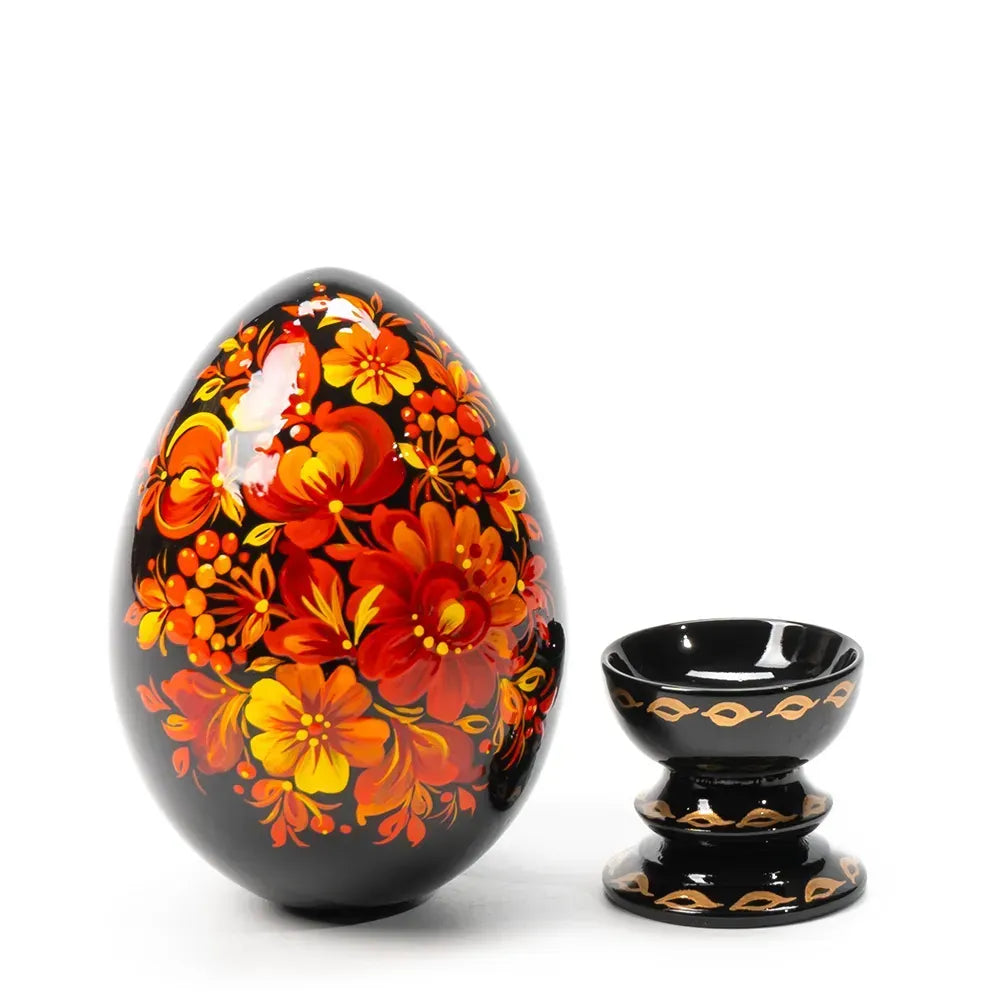 Petrykivka Wooden Easter Egg