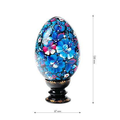 Petrykivka Wooden Easter Egg