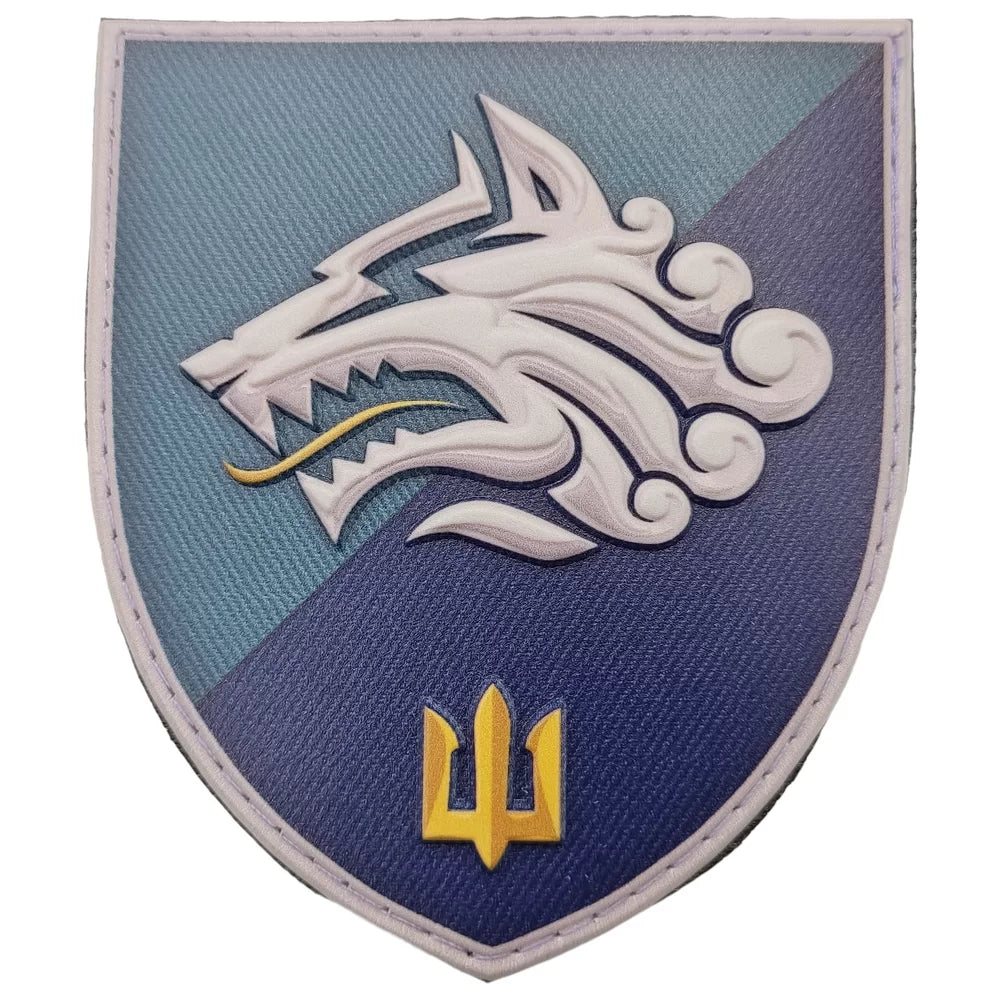 Ukrainian Morale Patch 1st Separate Marine Battalion Badge Hook PVC 3 D