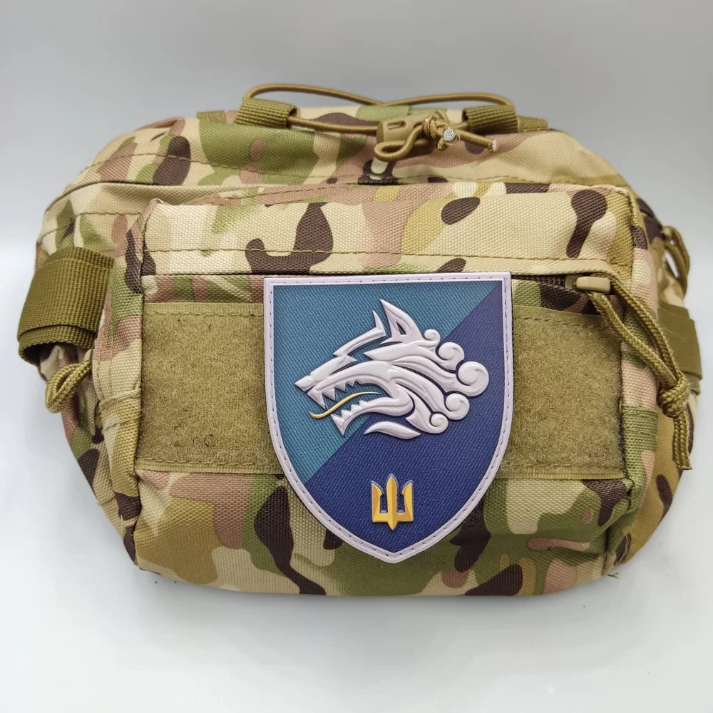 Ukrainian Morale Patch 1st Separate Marine Battalion Badge Hook PVC 3 D