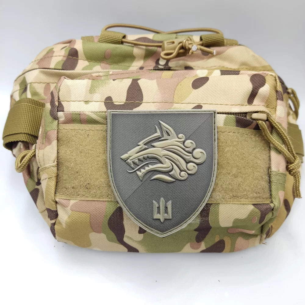 Ukrainian Morale Patch 1st Separate Marine Battalion Badge Hook PVC 3 D