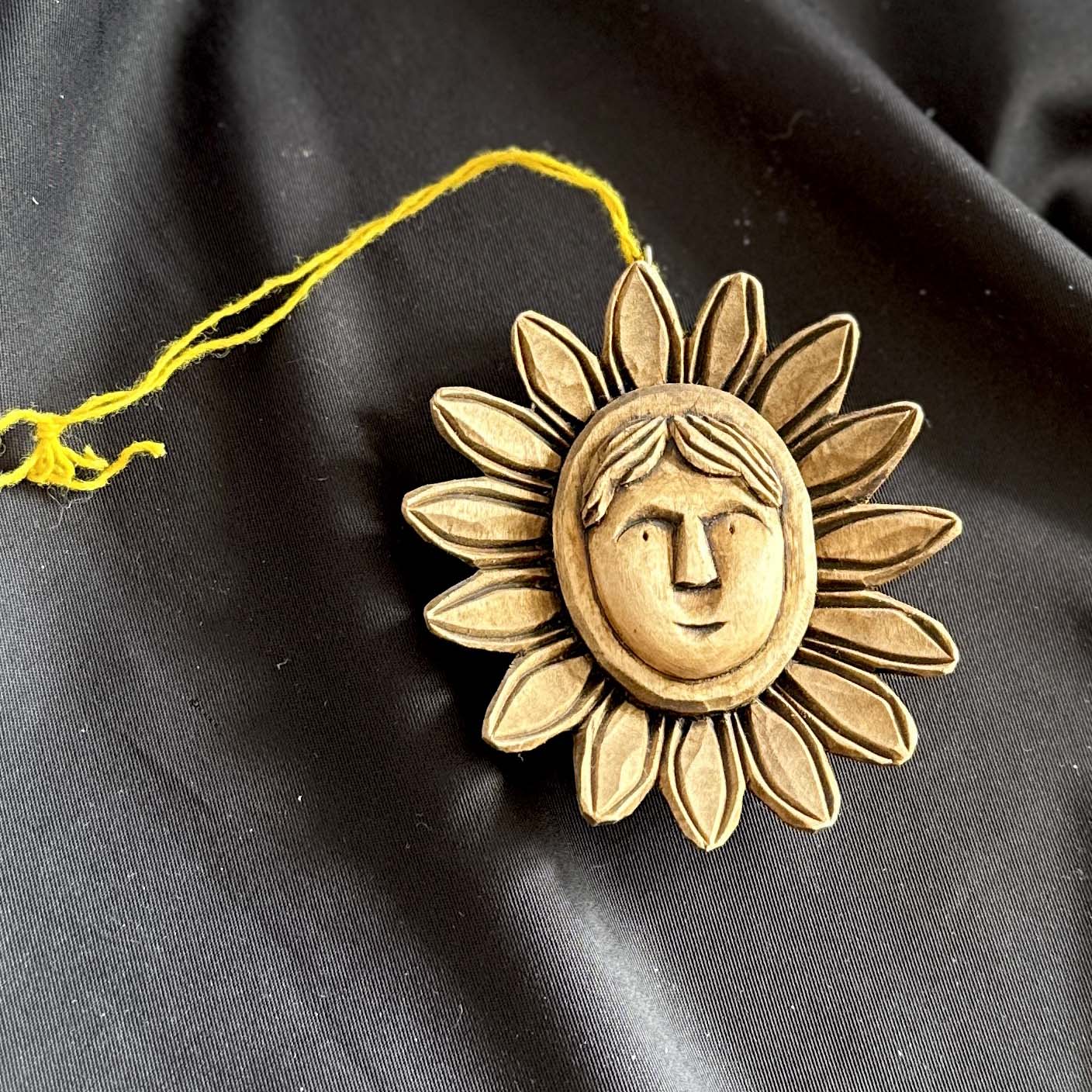 Ukranian Hand-Carved Hutsul Hanging Talisman – Authentic Carpathian Wood Ornament