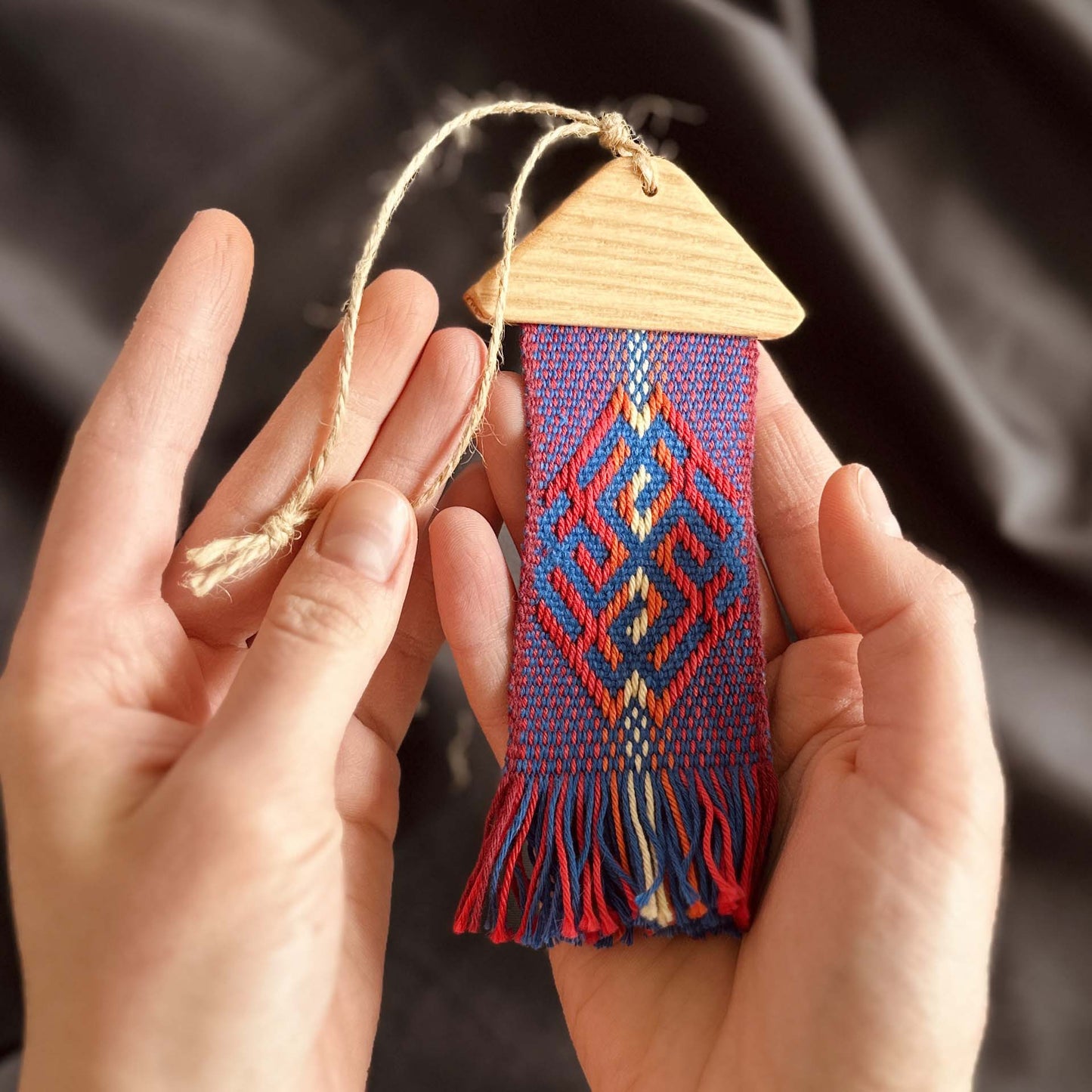 Ukranian "Ancestral Guard" – Handwoven Slavic Ornament Hanging Talisman
