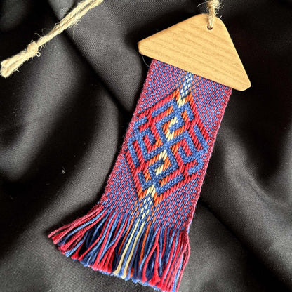Ukranian "Ancestral Guard" – Handwoven Slavic Ornament Hanging Talisman
