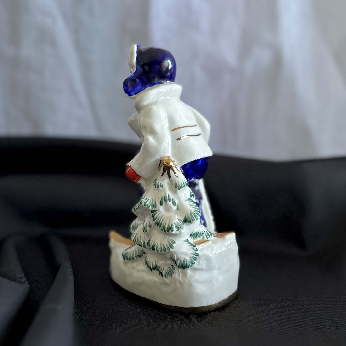 "Boy on Skis" – Authentic Vintage Kyiv Porcelain Figurine (KEKHZ) 1954