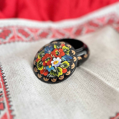 Ukrainian Wooden Boxes with Petrykivka Handmade Painting