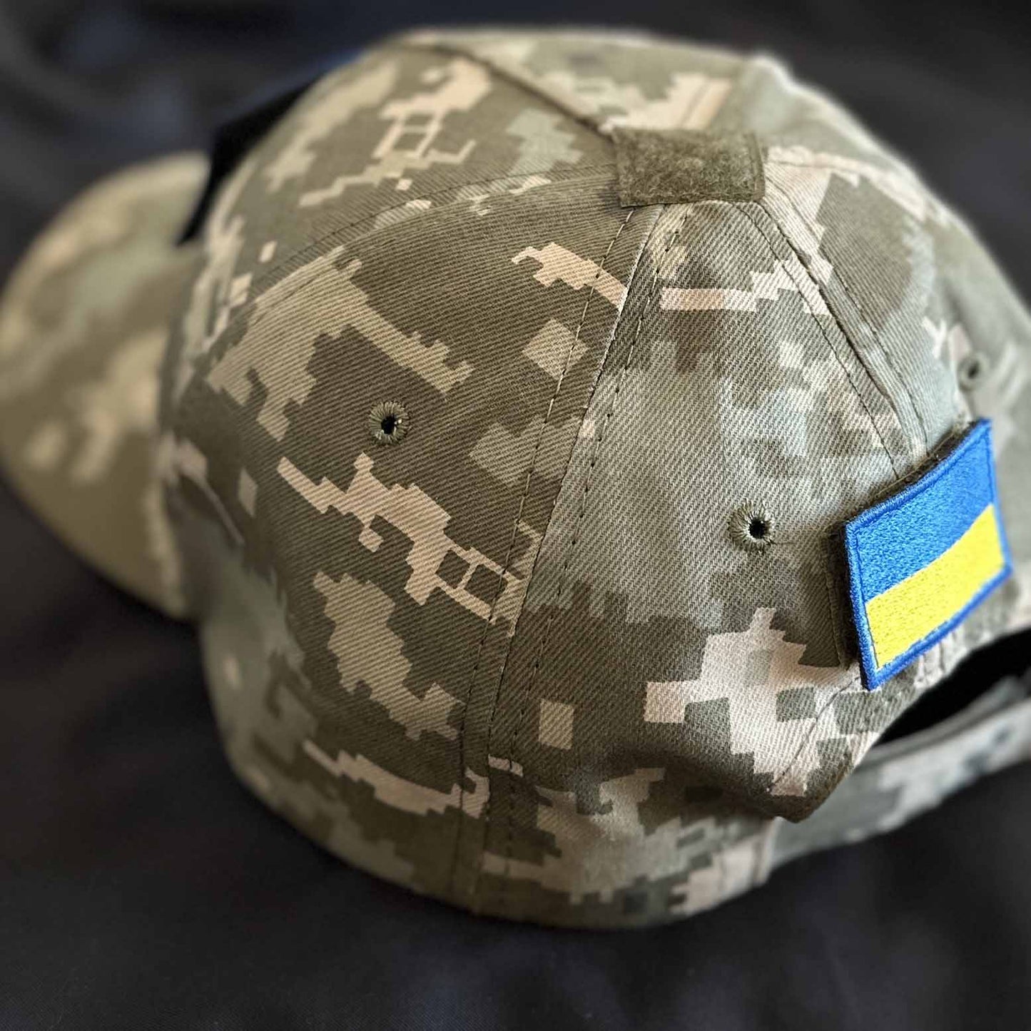 Ukrainian Cap Pixel MM 14 and Two Flags Morale Patches Yellow Blue 💙💛